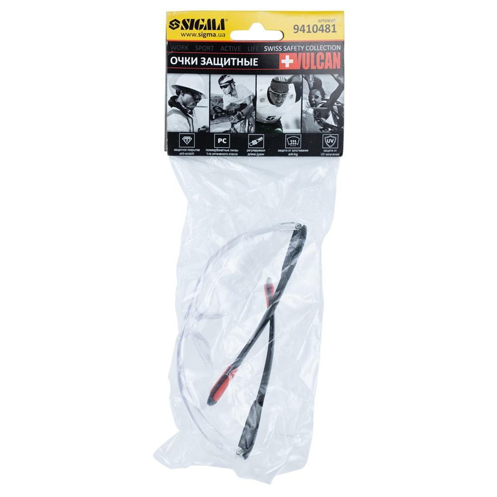 Окуляри, маски захисні SIGMA Окуляри захисні Vulcan anti-scratch, anti-fog (прозорі) 9410481