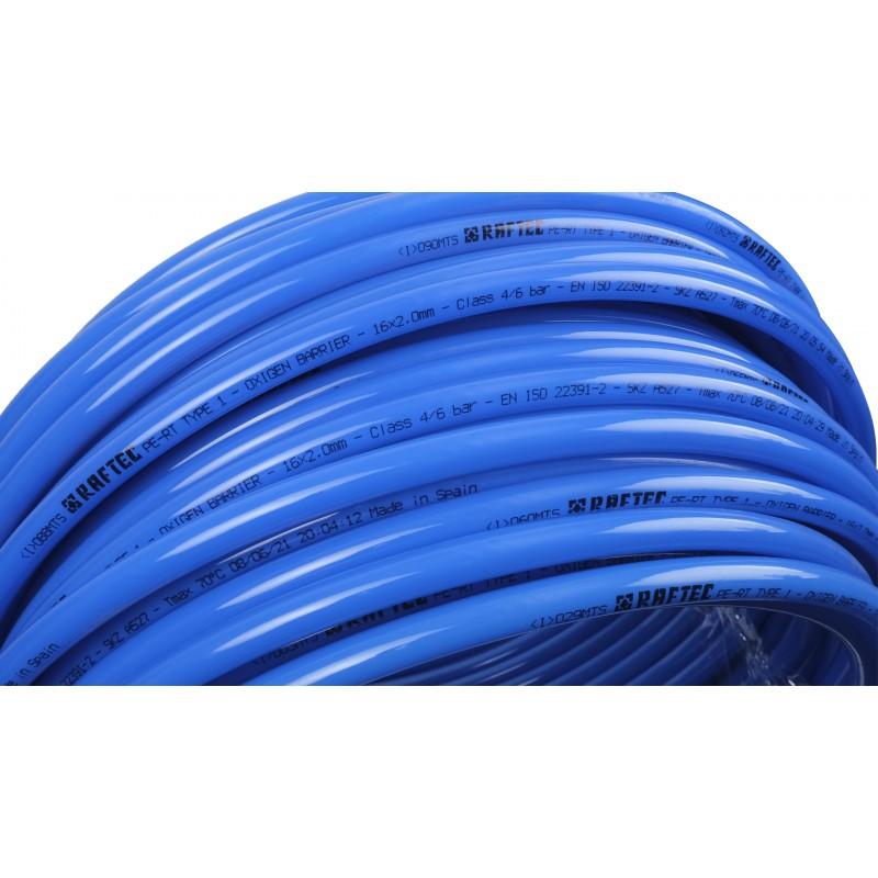Труба для теплої підлоги Raftec Труба тепла підлога PE-RT BLUE EVOH 16x2.0 mm. (бухта/600м.) RPERT16600