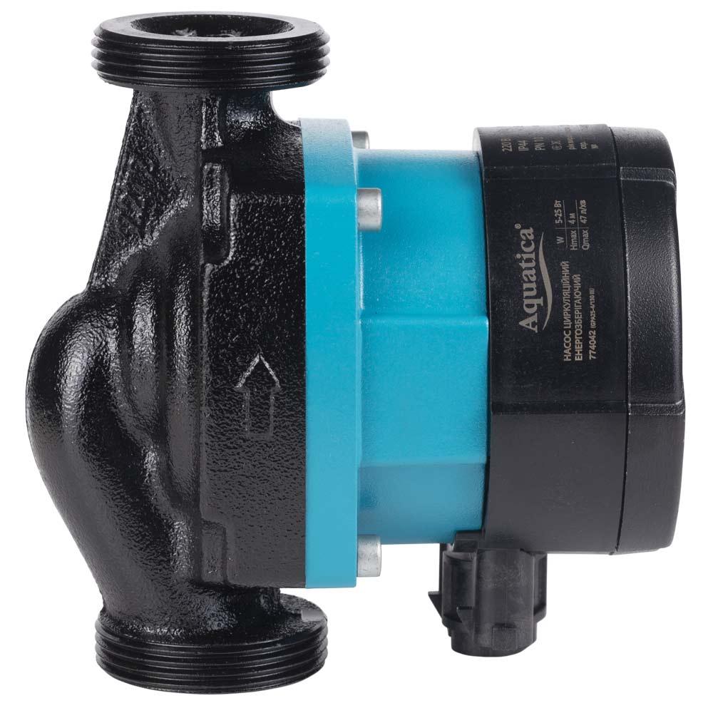 ЦИРКУЛЯЦІЙНІ НАСОСИ AQUATICA GPA25-4/130 III Насос циркуляційний енергозберігаючий 5-25Вт Hmax 4м Qmax 47л/хв Ø1½ 130мм + гайки Ø1 774042