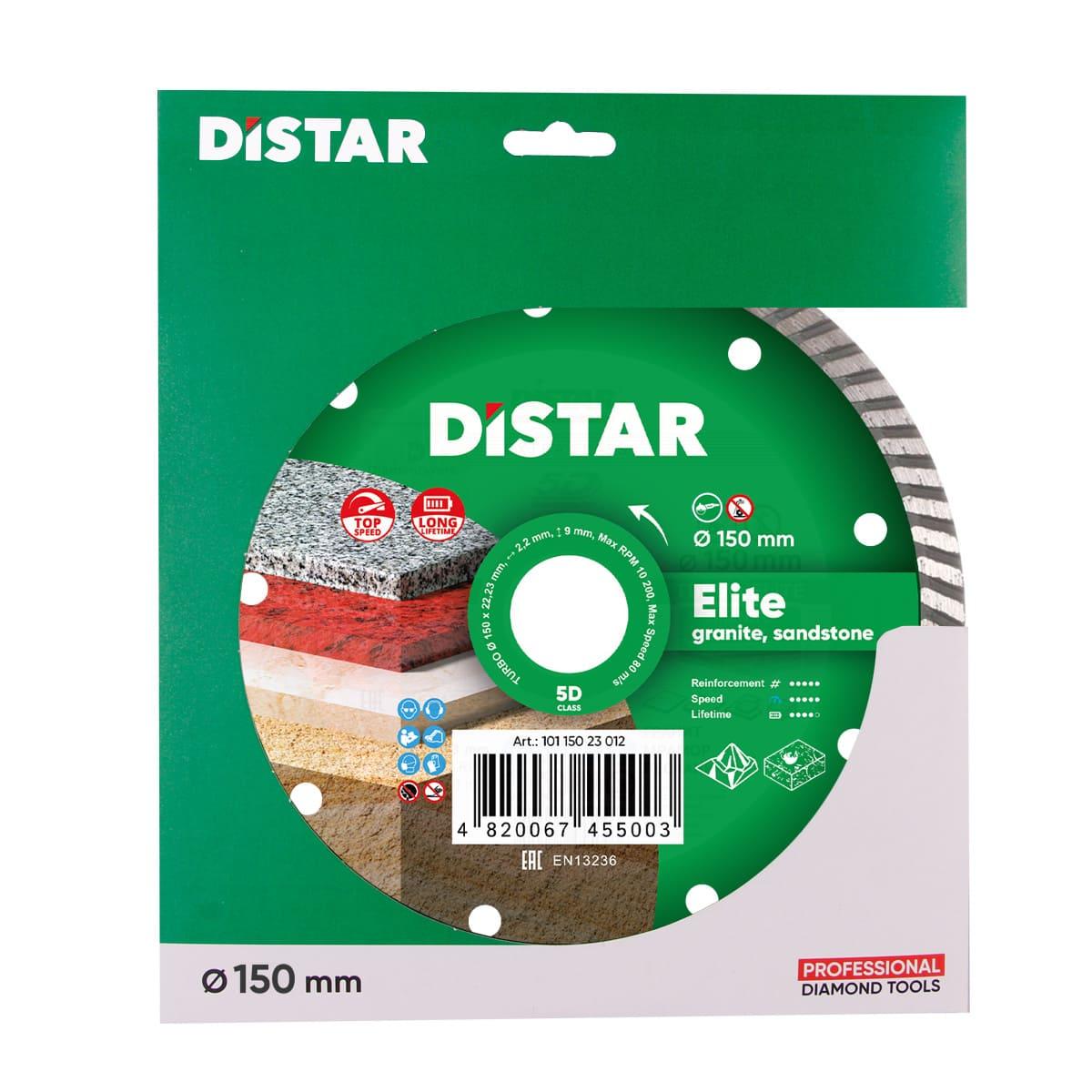 Диски алмазные DISTAR TURBO ELITE Диск алмазный 150x2,2x9x22,23мм. 10115023012