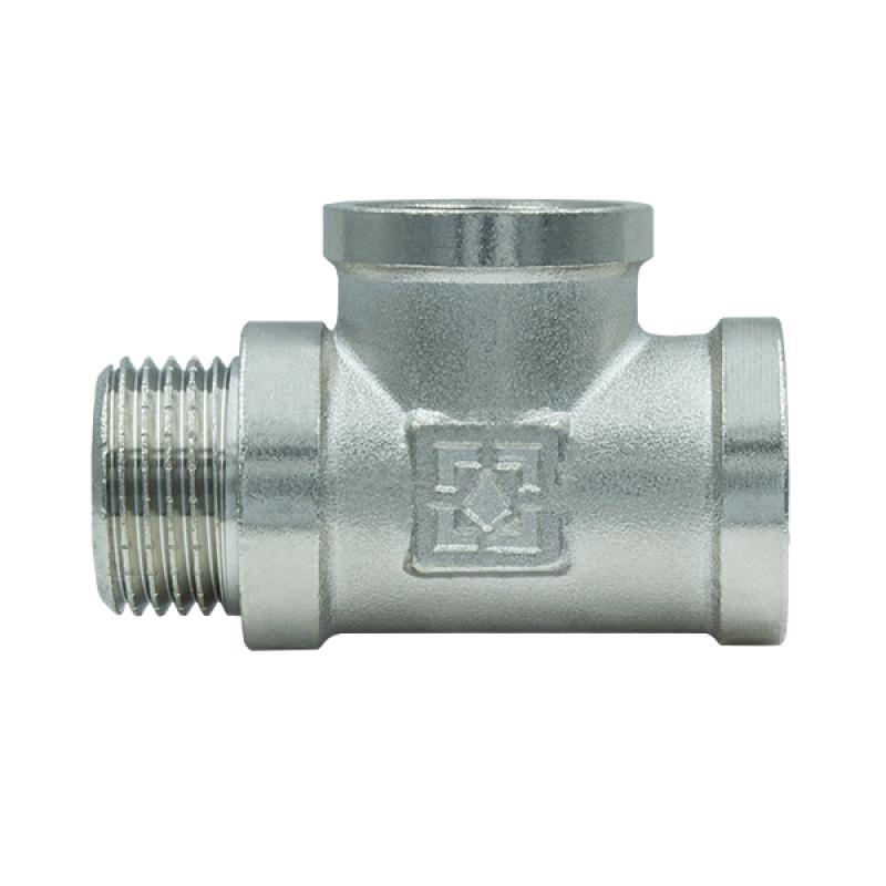 Фитинги резьбовые никелированные Nickel Raftec Тройник  15 (1/2) ВВН никель TVVN010101