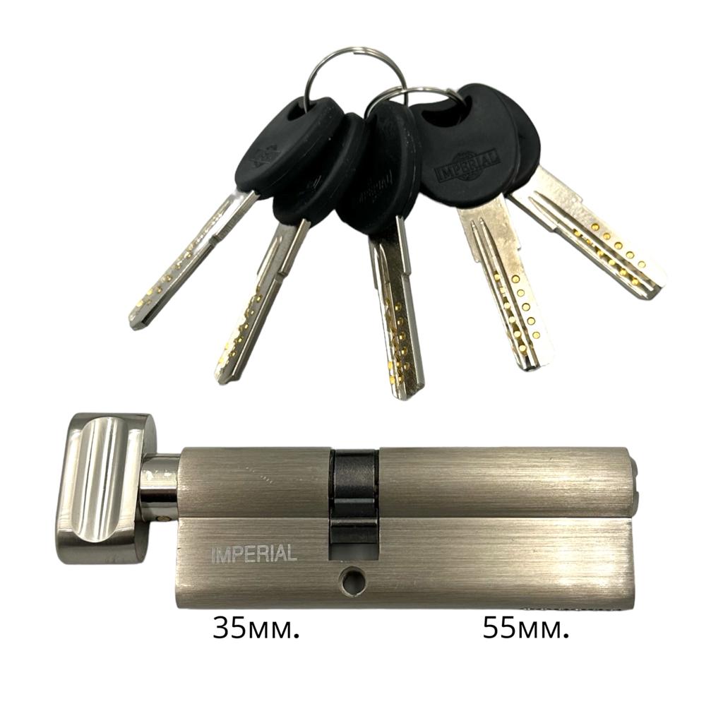 Циліндри IMPERIAL Циліндр ключ-тумблер 35*55 (нікель) ZCK 90 35/55 SN