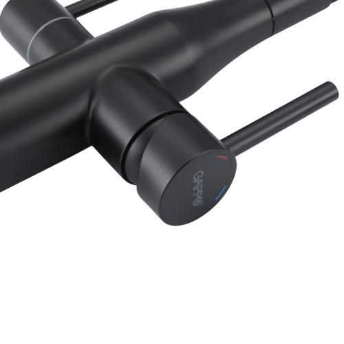 Смесители для кухни GAPPO G4399-66 Змішувач для кухні під фільтр (чорний)