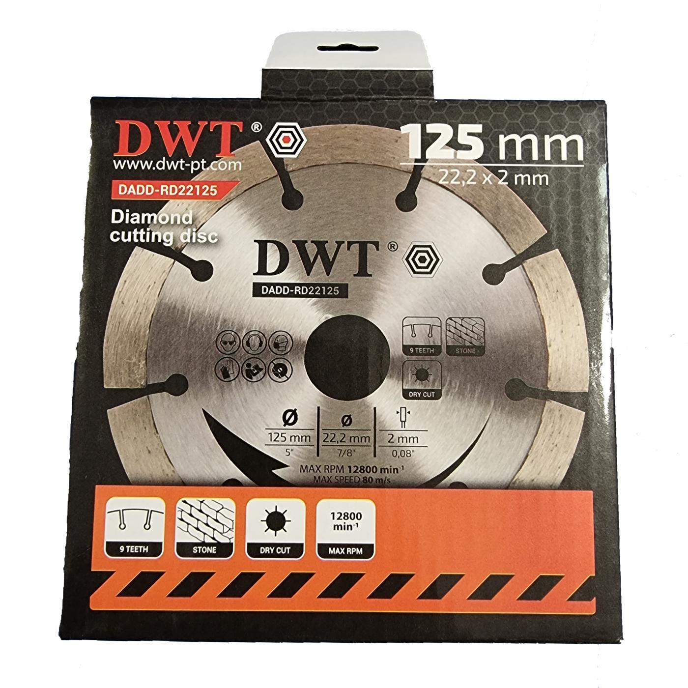 Диски алмазные DWT Диск алмазный 125*2*22,2 (сегмент) DADD-RD22125