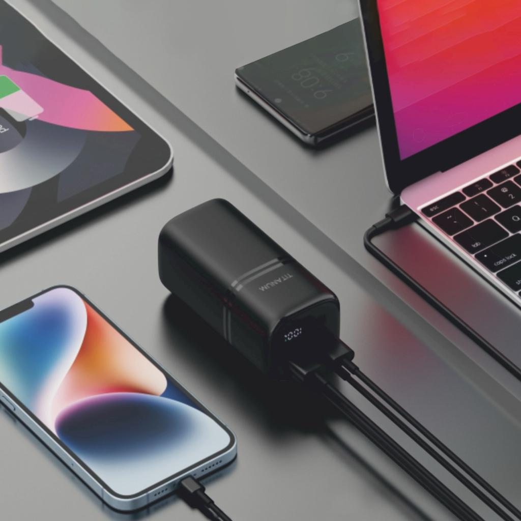 Повербанки (POWER BANK) TITANUM TPB-WP33-B Power bank 20000mAh PD70W 70W Black