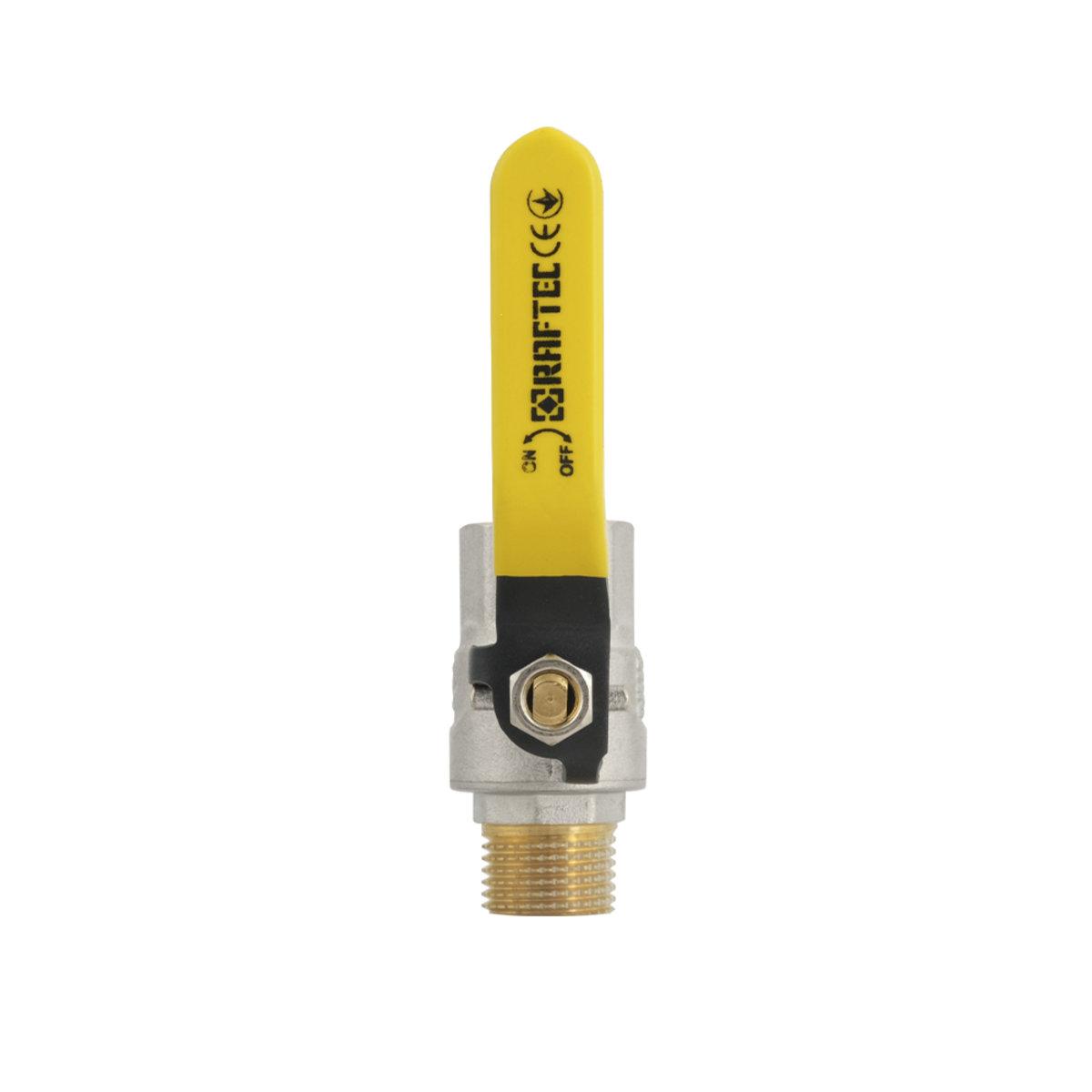 Краны серии Yellow Raftec YELLOW Кран шаровой DN15 (1/2) Н/В желтая ручка GRH11