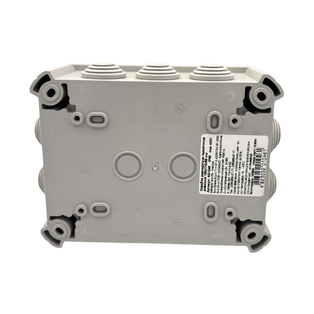 Распределительные коробки NEOMAX Распределительная коробка наружная IP66 150*115*65мм. Серая (без клемм) NX1046