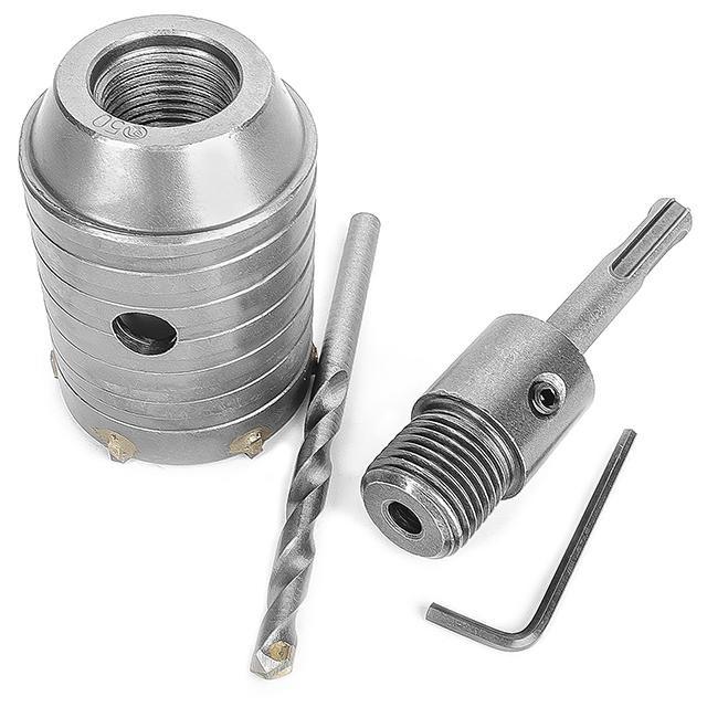 Коронки по бетону INTERTOOL Коронка по бетону 50мм + Переходник SDS Plus 100мм SD-7050