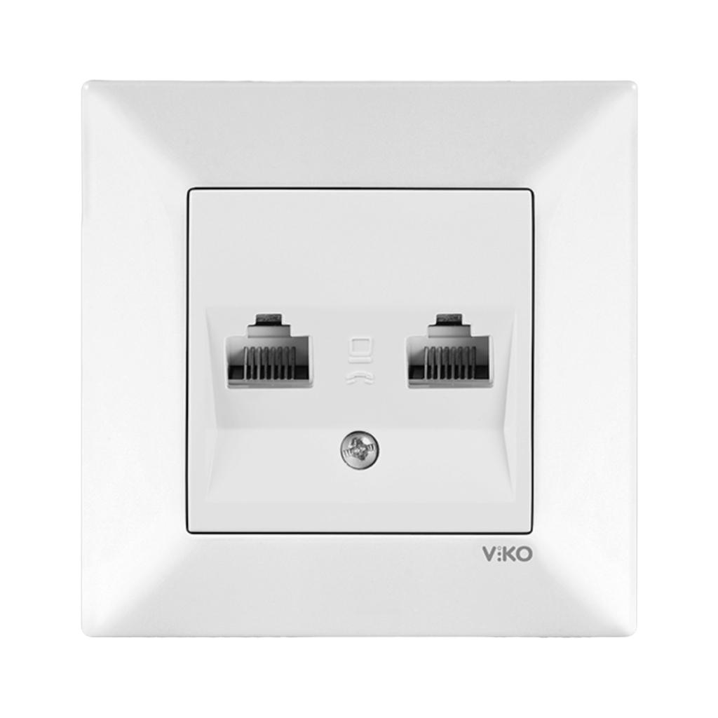 MERIDIAN (белая) VIKO MERIDIAN Розетка внутренняя 2-я компьютерная (белая) 90970034-WH