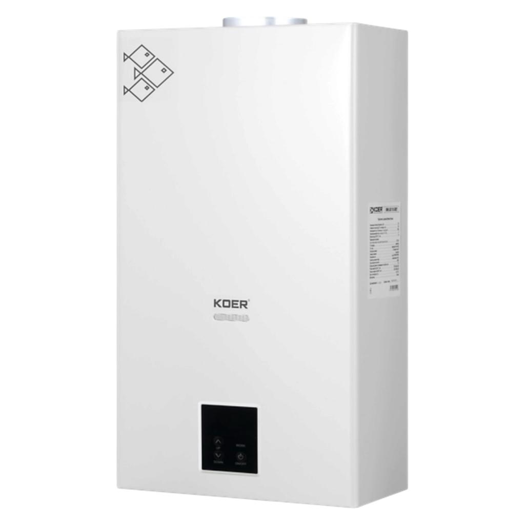 Газові колонки KOER KWH.G0210 Газова колонка димохідна з модуляцієй 10л. WHITE 180*340*590мм. (KR5556)