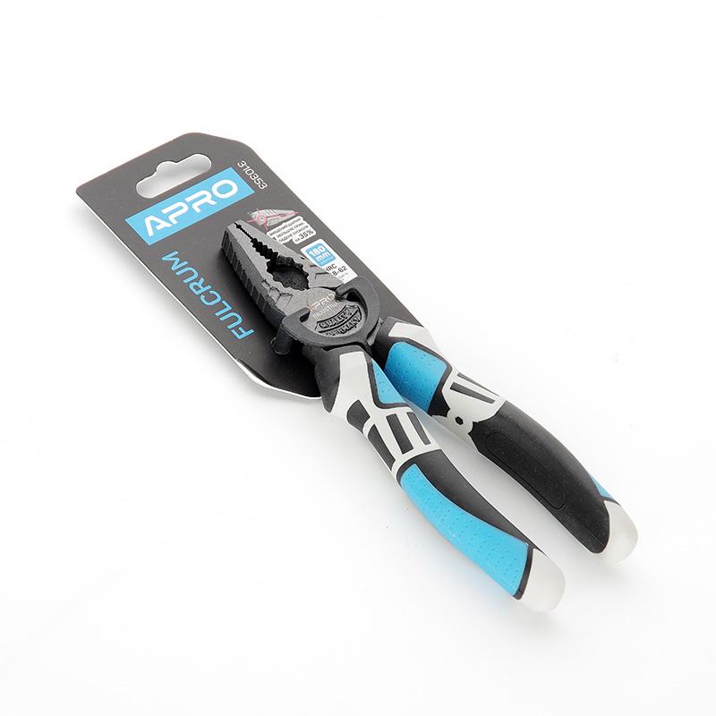Плоскогубці APRO Пасатижи Fulcrum 60CrV, смещенный шарнир 180мм 310353