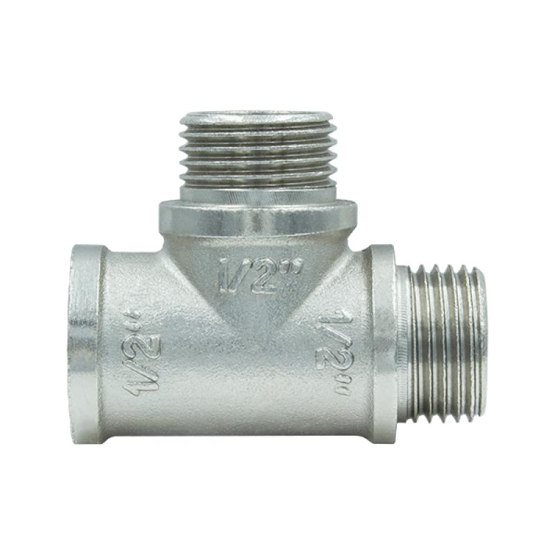 Фитинги резьбовые никелированные Nickel Raftec Тройник  15 (1/2) ВНН никель TVNN010101