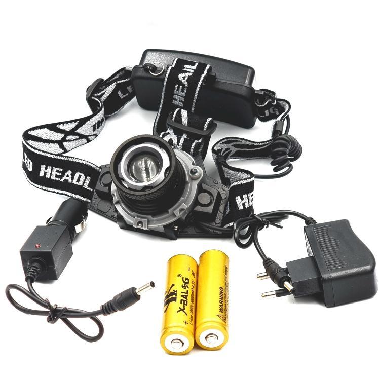 Фонари налобные POLICE Фонарь налобный с датчиком движения 2*18650 BL-W002-XPE-USB