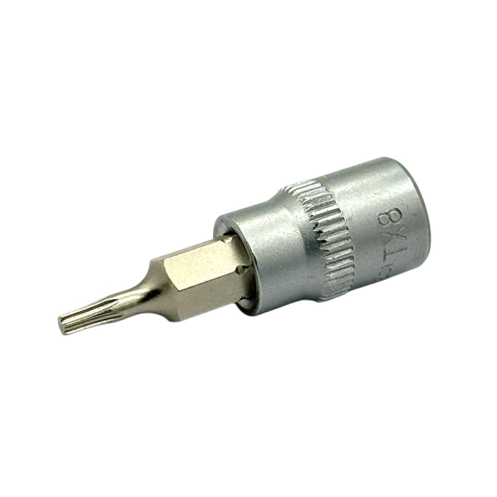 Головки YATO Головка торцевая Cr-V 1/4 TORX T8 L=37мм. YT-04301