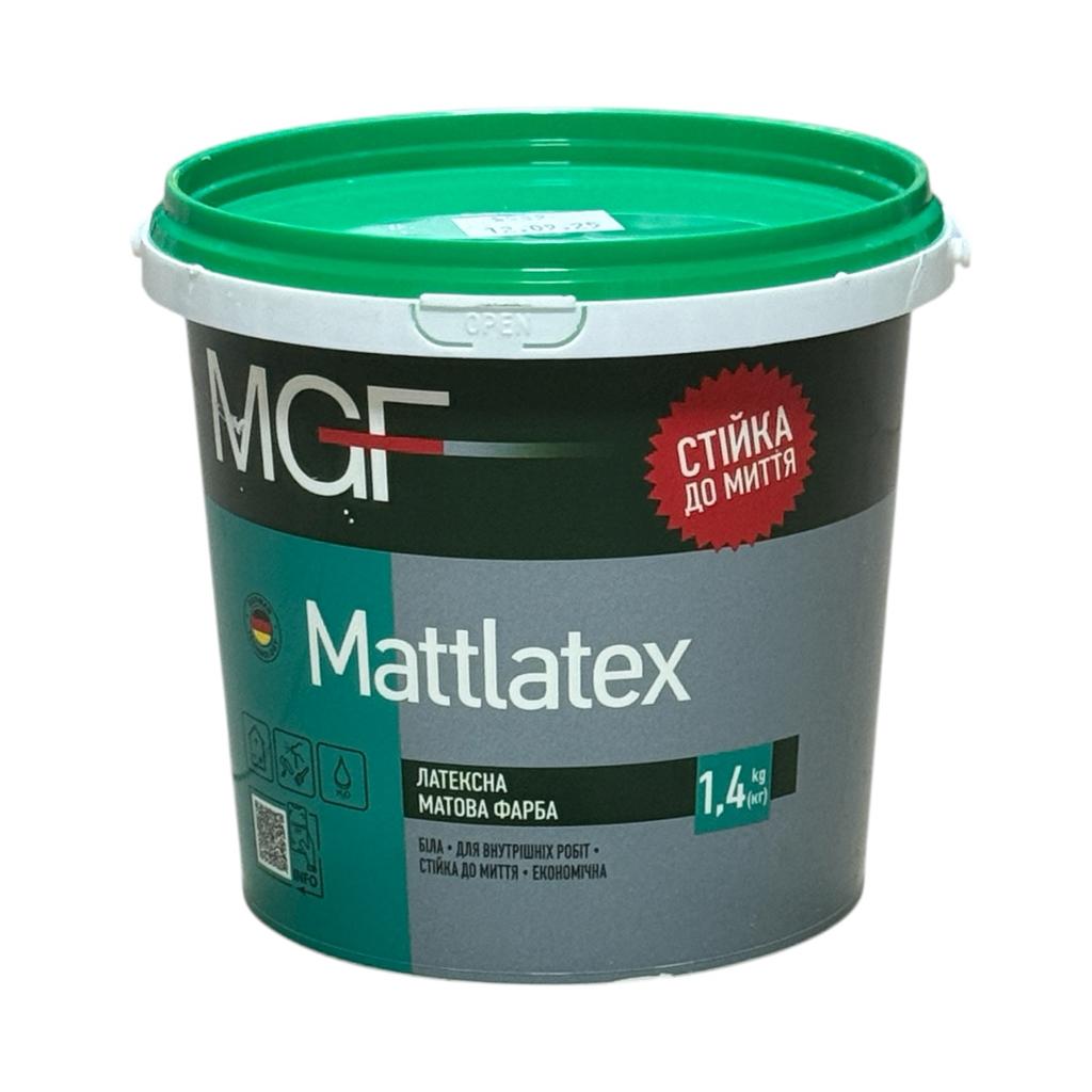 Краска водоэмульсионная акриловая  MGF MATTLATEX Краска для внутренних работ 1,4 кг.