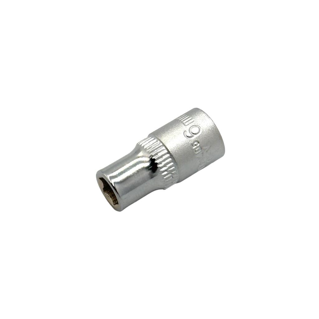 Головки YATO Головка шестигранная Cr-V 1/4 M=6мм., L=25мм. YT-1405