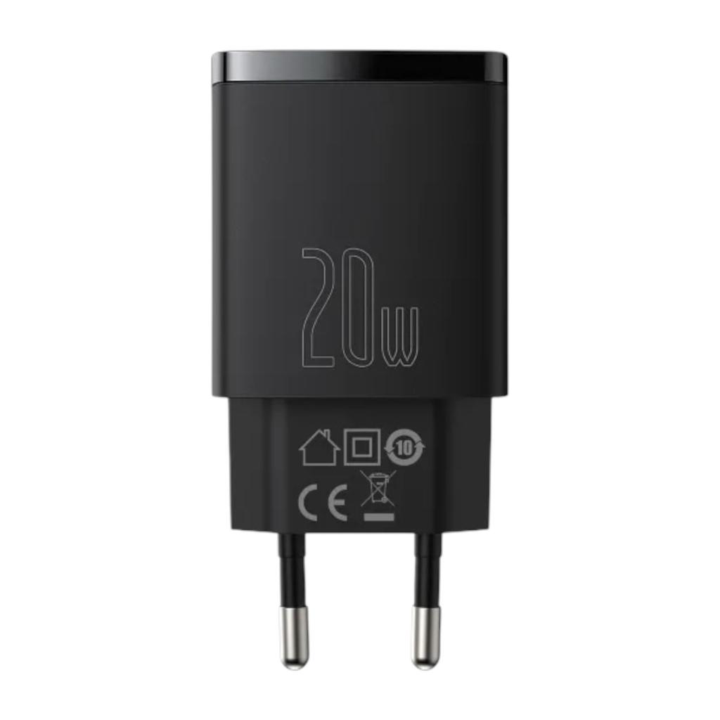 Зарядні пристрої для телефонів Baseus Зарядний пристрій Compact Quik Charger U+C 20W EU Black CCXJ-B01