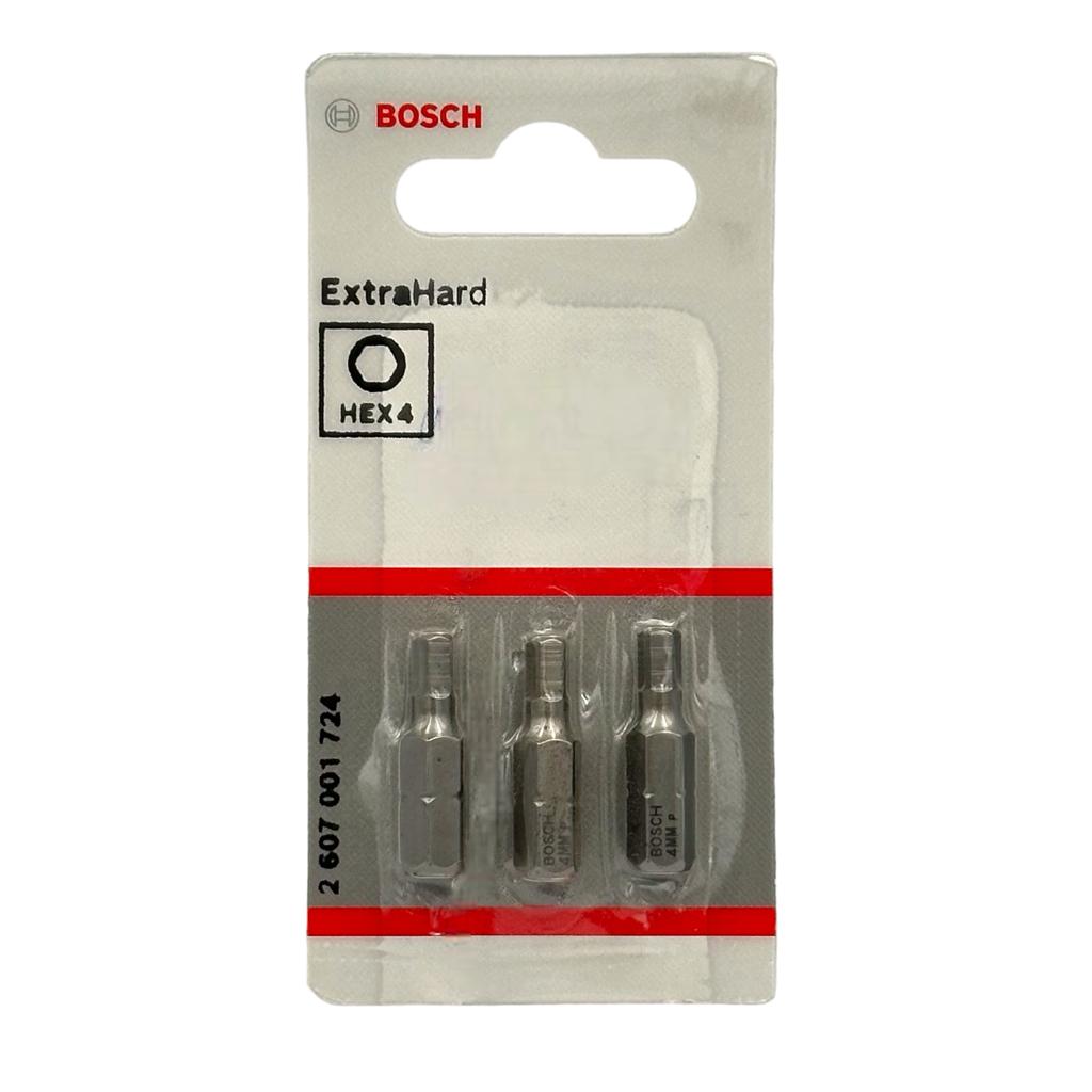 Биты и насадки для шуруповёрта BOSCH Бита HEX4 25мм. Best ExtraHard (блистер/3шт.) 2607001724