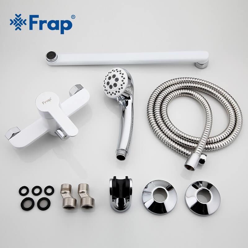 Смесители для ванной Frap F2241 Смеситель для ванны (белый/хром)