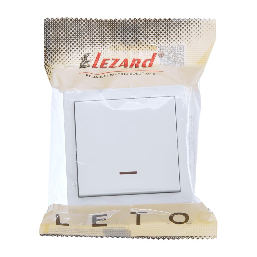 LETO (белая) Lezard LETO Выключатель наружный 1-й с подсветкой (белый) 752-0200-111