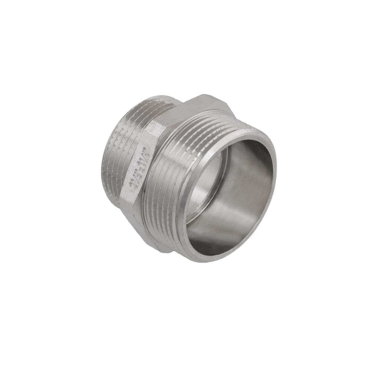 Фітінги різьбові нікельовані Nickel Raftec Ніпель-перехідник 40х32 (1 1/2- 1 1/4) никель NP0504