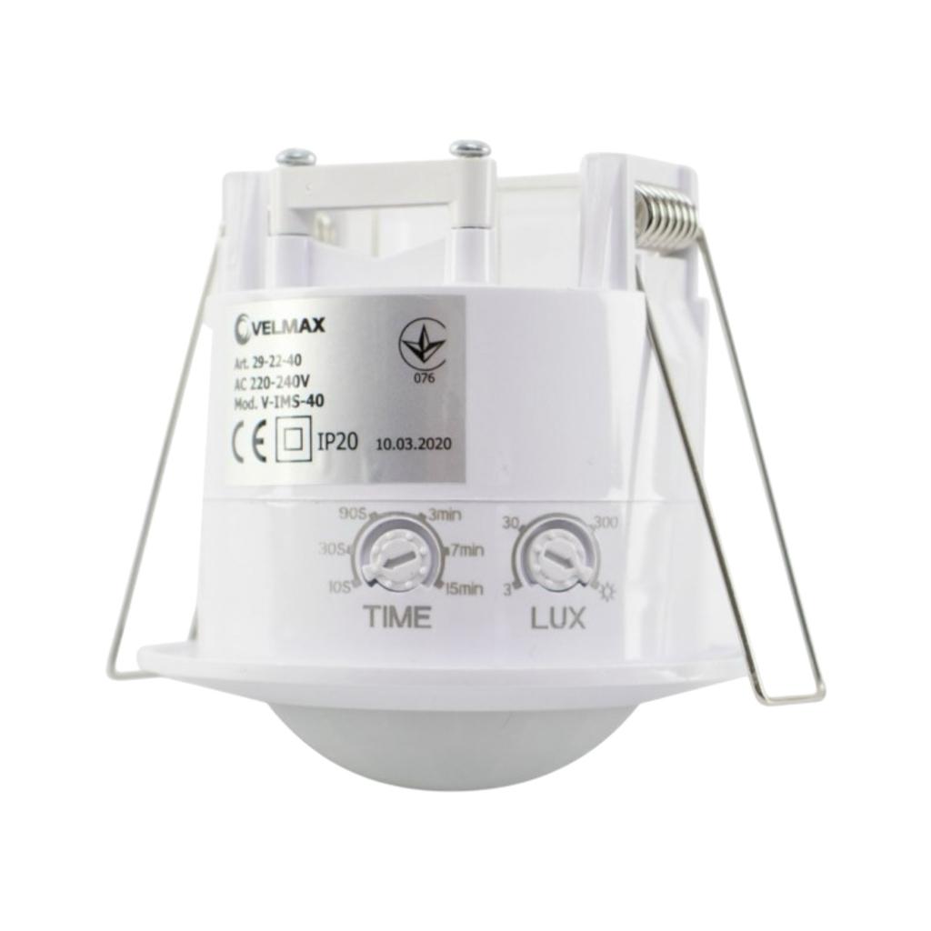 Датчики движения VELMAX V-ІМS-40 Датчик руху (білий) 360° 29-22-40