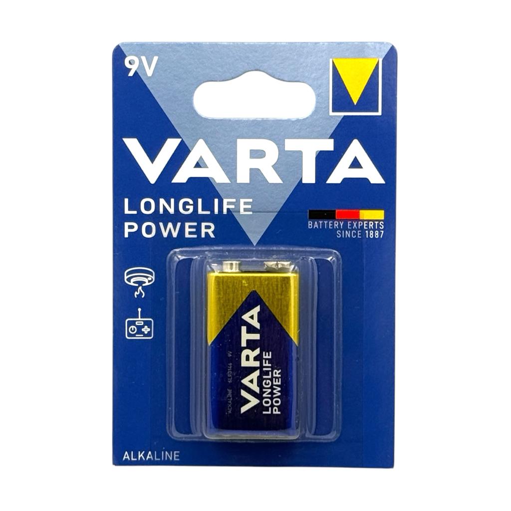 Батарейки VARTA LONGLIFE POWER Крона 6LR61/9V ALKALINE