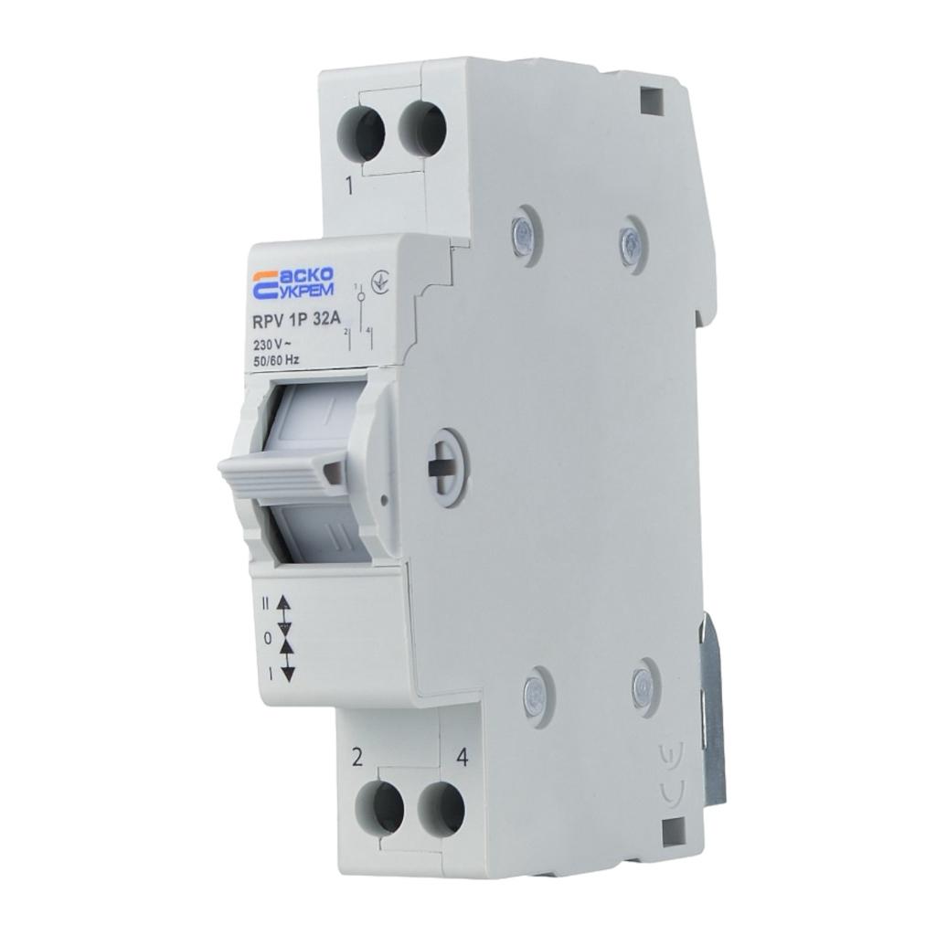 Переключатели I-0-II АСКО Перемикач I-0-II RPV 1P 32A A0010220002