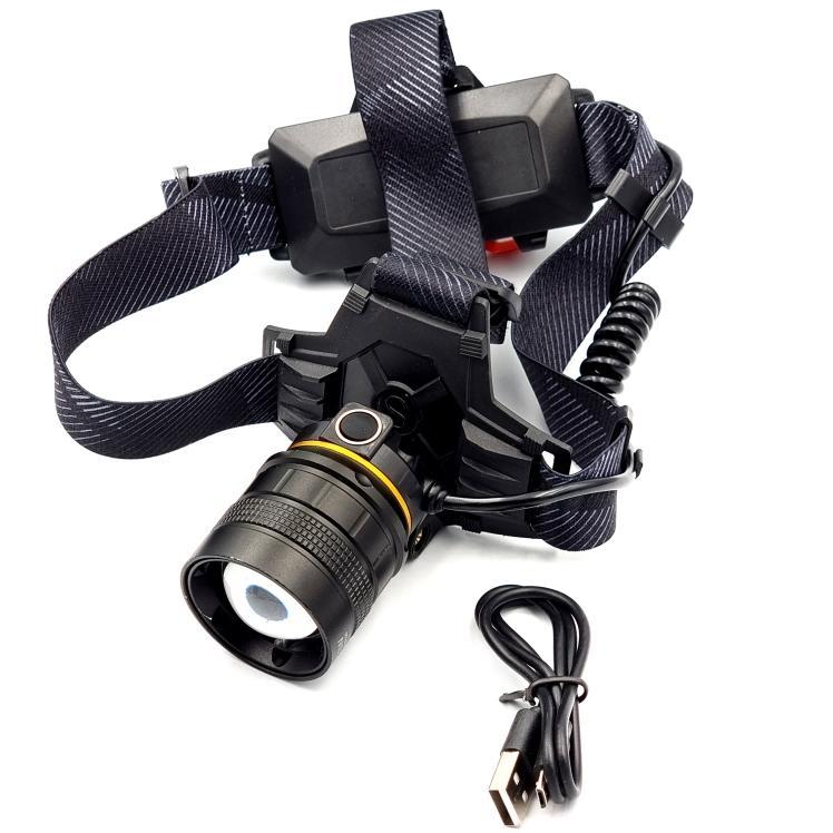 Ліхтарі налобні X-Balog Ліхтар налобний 2*18650, micro USB BL-8076-2-GT100