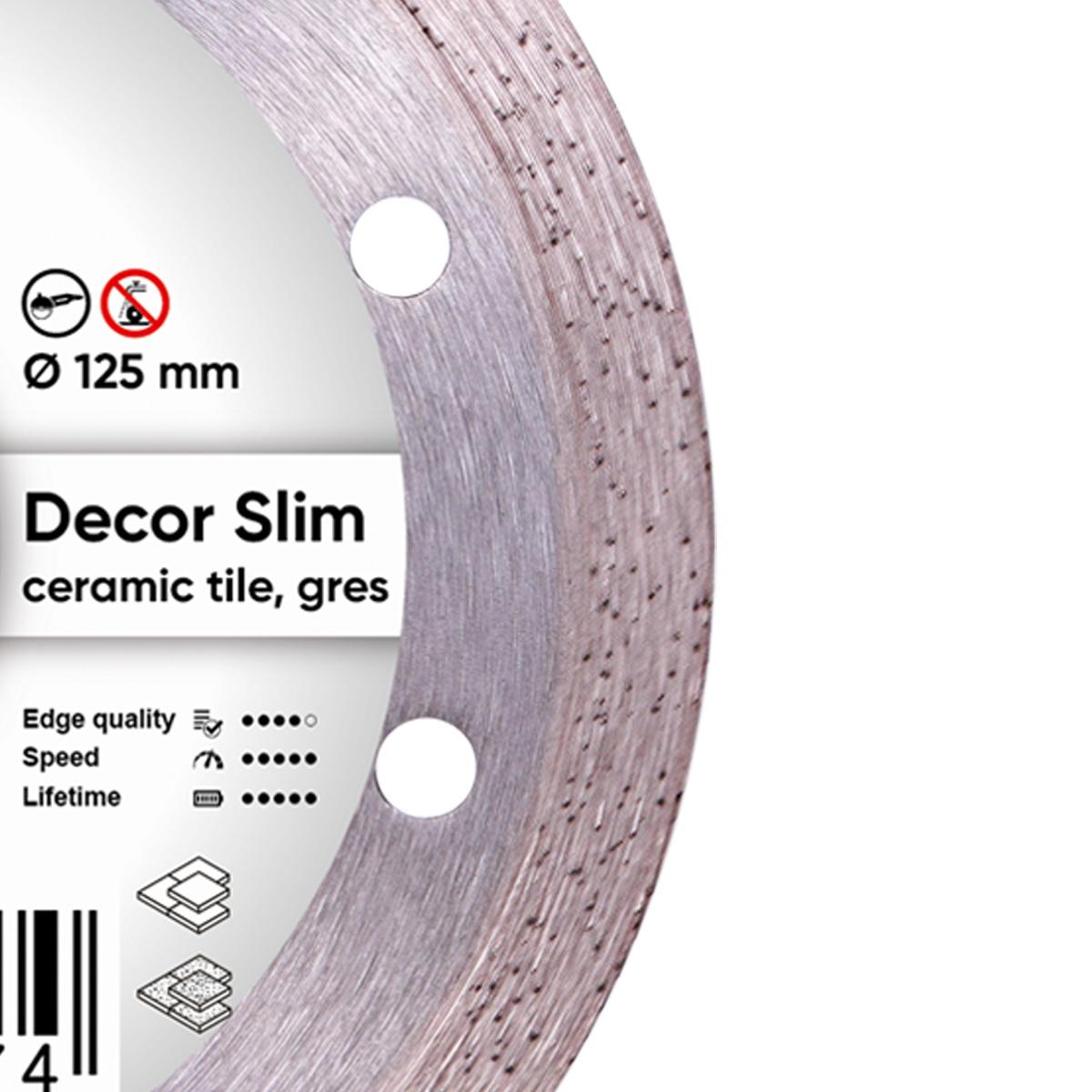 Диски алмазні DISTAR 1A1R DECOR SLIM Диск алмазний 125x1,2/1,0x8x22,23мм. 11115427010