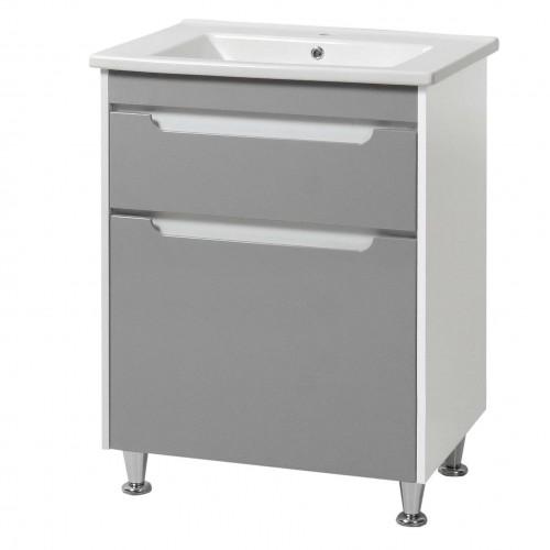 Тумби з умивальниками UVVIS Тумба Valencia NEW grey ТНБ-2 Д 65 з умивальником  Trio 44340