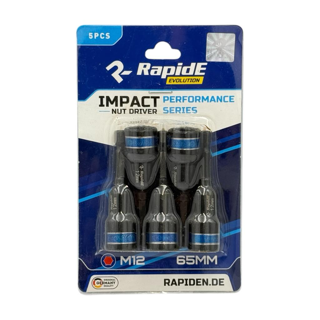 Біти та насадки для шуруповерту RAPIDE IMPACT Насадка торцева М12*65мм. 1/4 (уп./5шт.) RAHФ-00001754