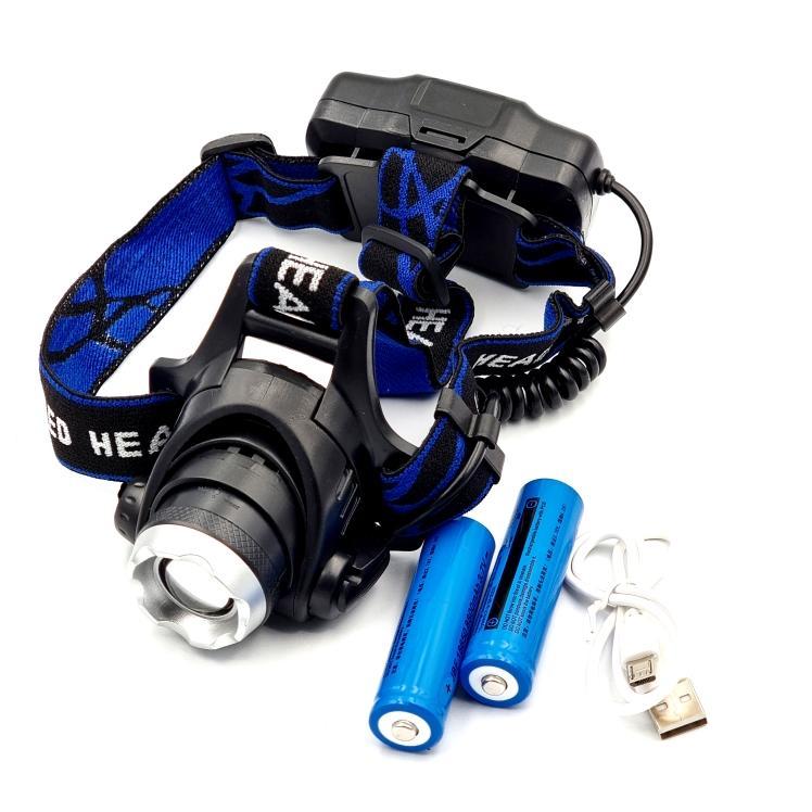 Ліхтарі налобні POLICE Ліхтар налобний 2*18650, micro USB BL-6699-T6