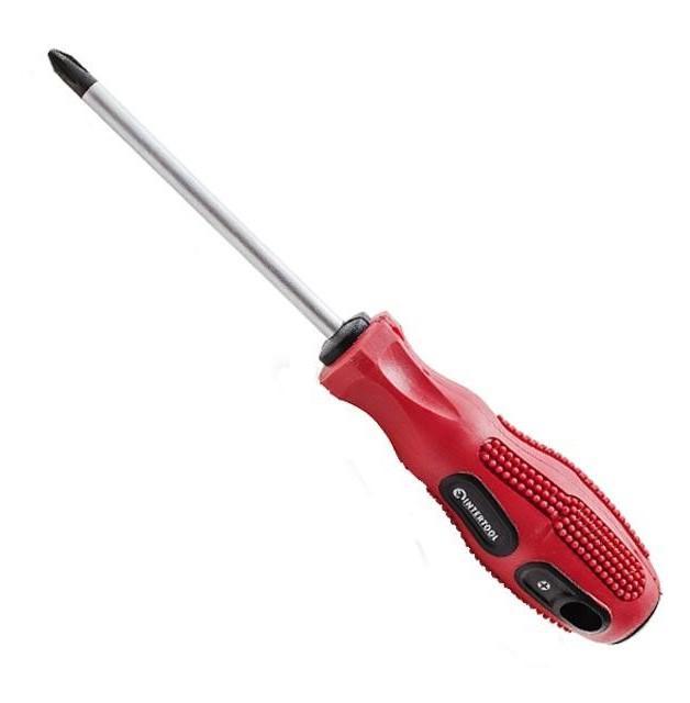 Отвёртки INTERTOOL Отвёртка крестовая PH1*125мм. VT-3138