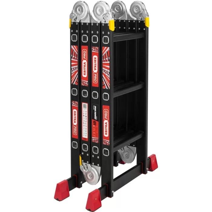 Лестницы-трансформеры КВІТКА PRO Heavy Duty Драбина-трансформер алюмінієва (4*3 сходинки) 3,7м. 110-9039