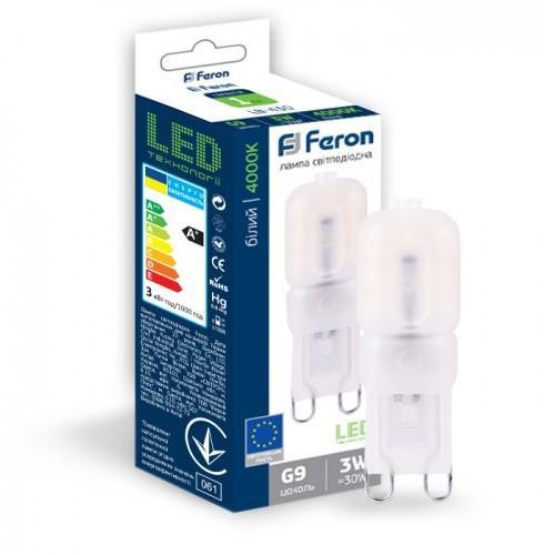 LED-Лампи Feron LED-Лампа 220v 3W 4000K G9 LB-430