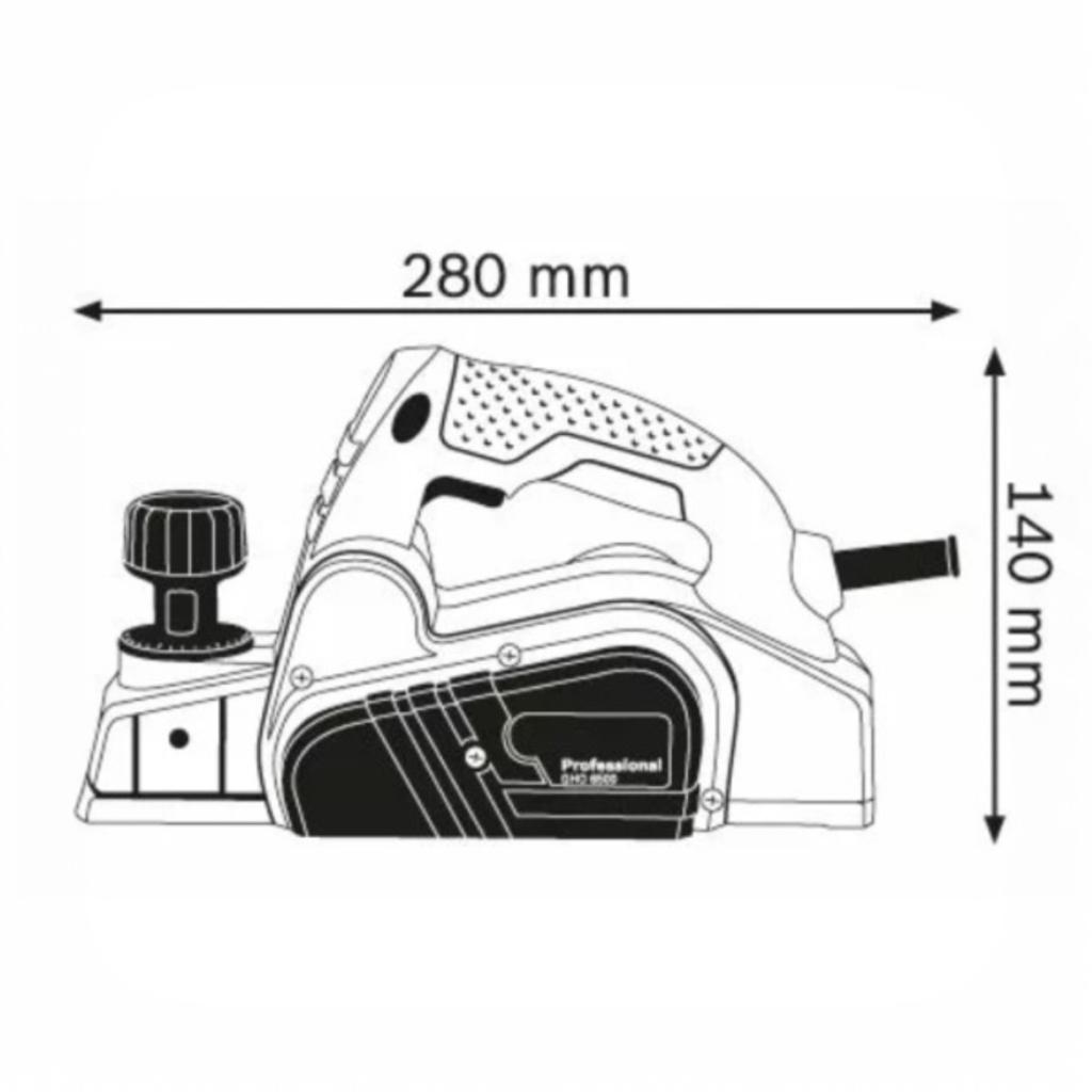 Електрорубанки BOSCH GHO 6500 Електрорубанок 650Вт 0601596000