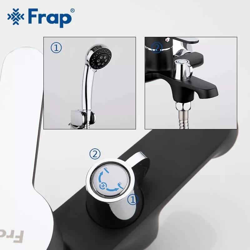 Смесители для ванной Frap F3242 Змішувач для ванни (чорний/хром)