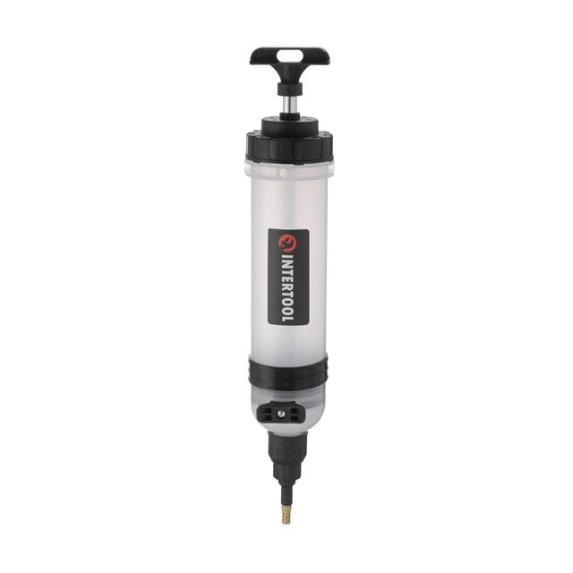 Шприцы для смазки и залива масла INTERTOOL Шприц для технічних рідин 1.5л, з комплектом насадок AT-3073