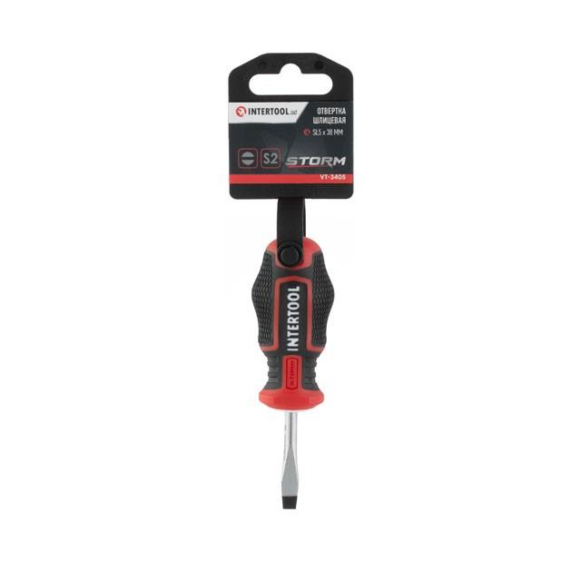 Отвёртки INTERTOOL STORM Отвёртка крестовая SL5*38мм. VT-3405