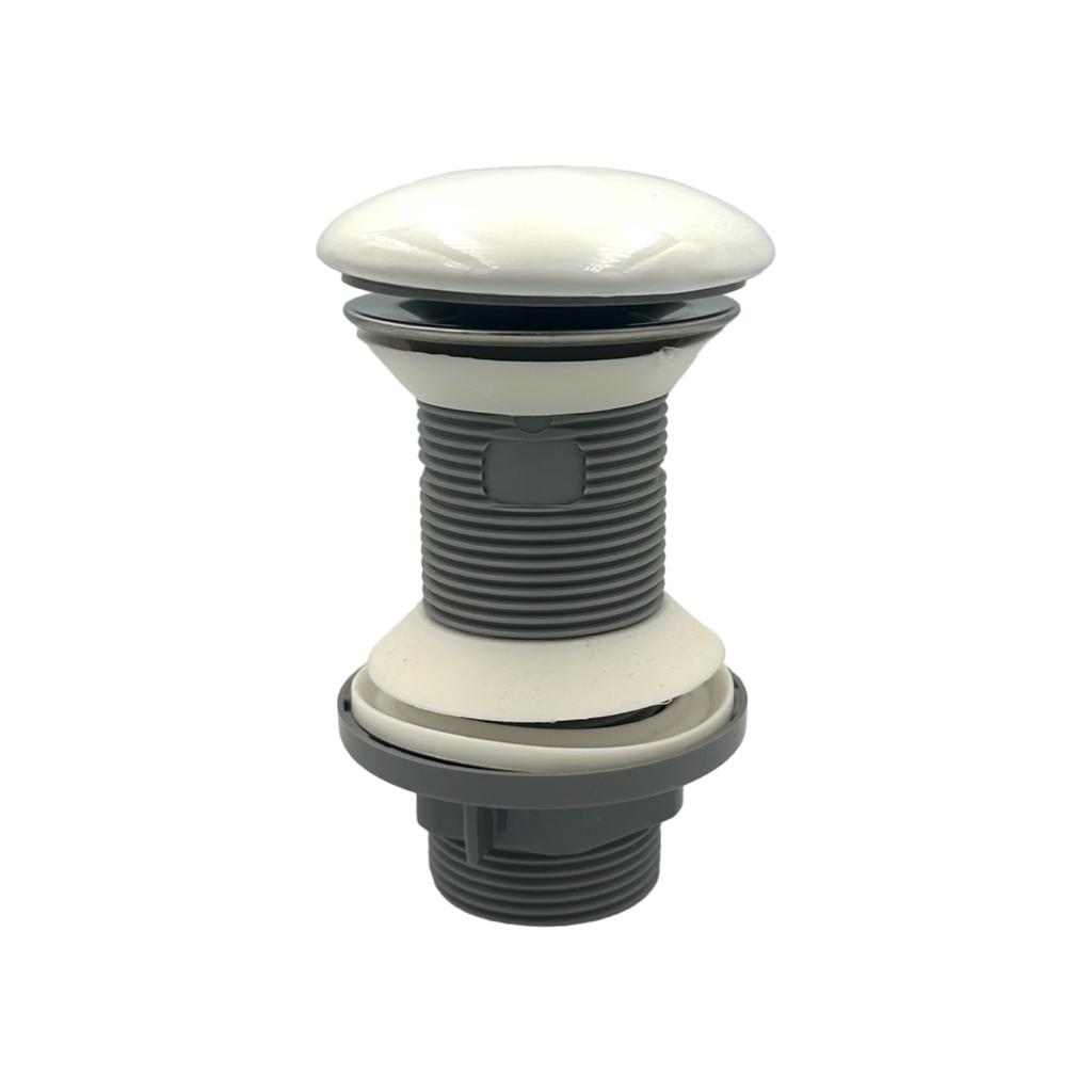 Комплектующие к сифонам BAKIMAY Донний клапан для умивальника KLIK-KLAK (white ceramic) 1802