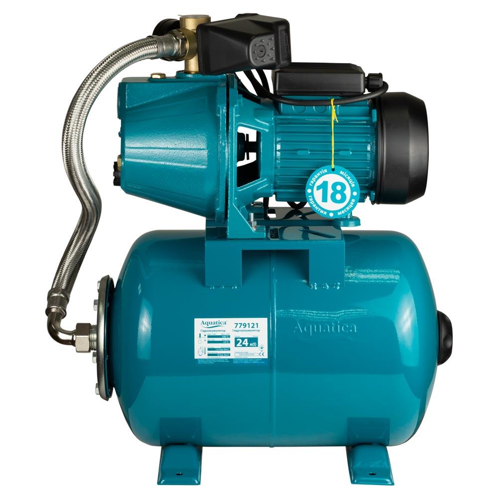 Насосні станції AQUATICA JETa100A5/UA Насосна станція 1.1кВт Hmax 55м Qmax 60л/хв (самовсмоктуючий насос) 24л Україна 775093/24