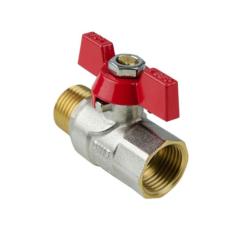 Краны серии Red Raftec RED Кран шаровый DN15 (1/2) нв красная бабочка CBB-011