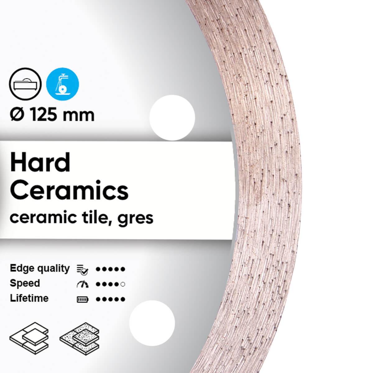 Диски алмазные DISTAR 1A1R HARD CERAMICS Диск алмазный 125x1,4/1,0x10x22,23мм. 11115048010