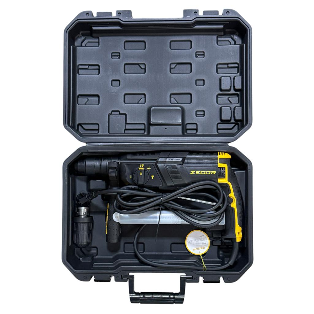 Перфоратори (електричні) ZEGOR Перфоратор прямий 3Дж. 800W SDS PLUS (кейс, швидкоз'ємний патрон) HPB-26Q