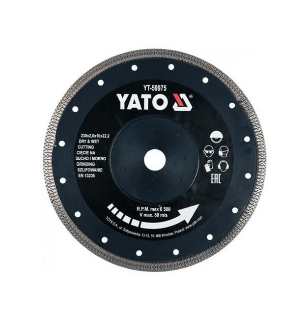 Диски алмазные YATO Диск алмазный 230*2*10*22,2 YT-59975