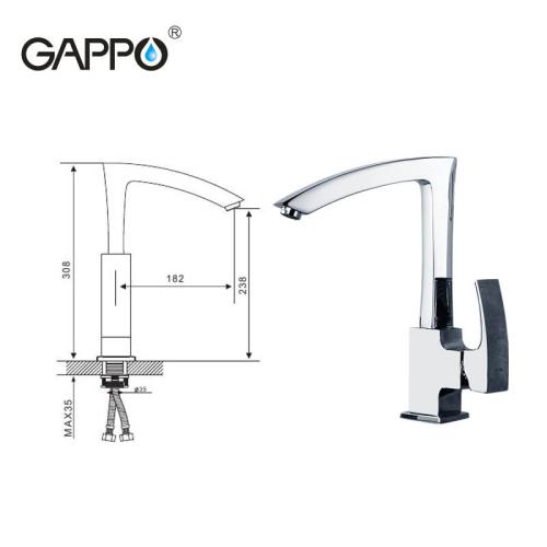 Смесители для кухни GAPPO G4007 (JACOB) Смеситель для кухни