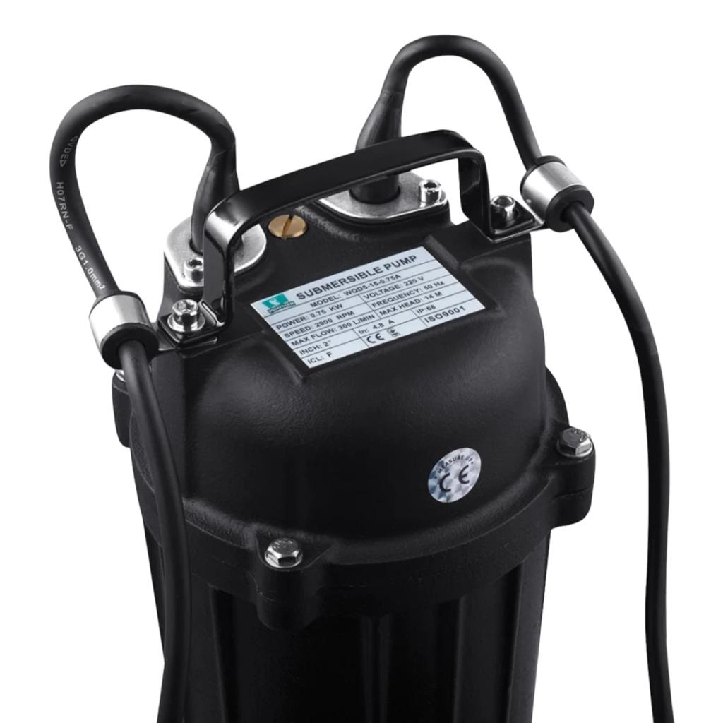 ФЕКАЛЬНЫЕ НАСОСЫ PUMPMAN Насос дренажно-фекальний Нmax 14м., Qmax 18 куб.м, 750 Вт (чавун) WQD5-15-0.75A