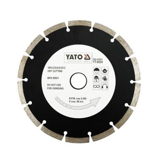 Диски алмазные YATO Диск алмазный 180*2,5*22,2 (сегмент) YT-6004