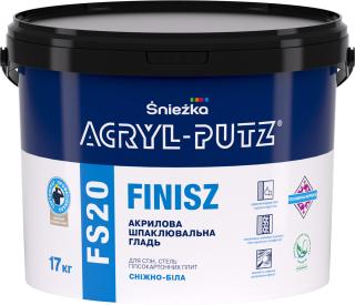 Шпаклівка SNIEZKA ACRYL-PUTZ FS20  Шпаклівка акрилова фінішна 17кг.